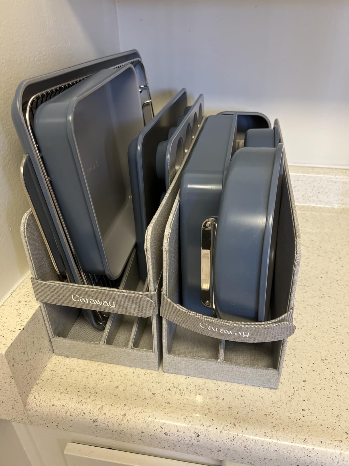 Caraway 11-Piece Non-Stick Ceramic Bakeware Set | Baking Sheets, Assorted Baking Pans, Cooling Rack, and Storage, Aluminized Steel Body, Non-Toxic, PTFE and PFOA Free, Gray customer photo 2