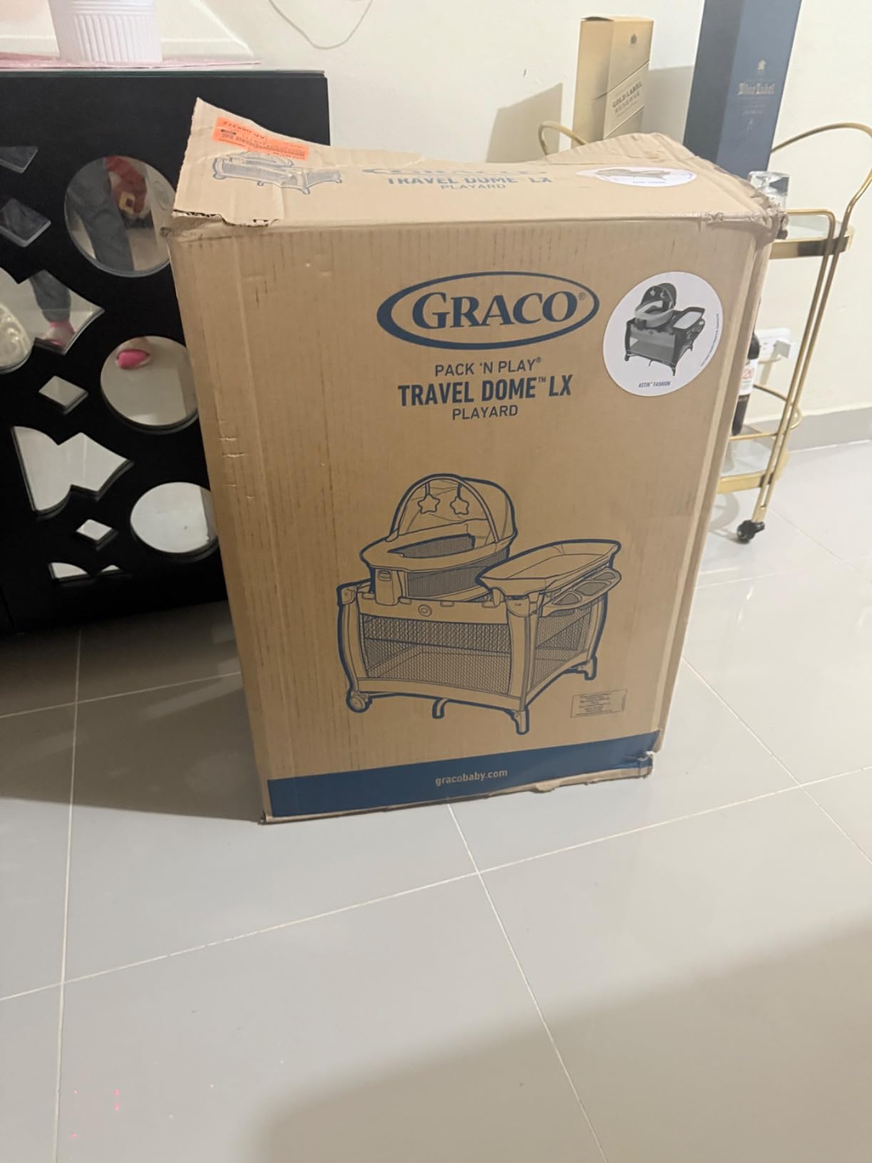 Graco Pack 'n Play Travel Dome LX Playard - Raised Travel Bassinet, UV-50 Canopy, Changer & Storage, Astin customer photo 1