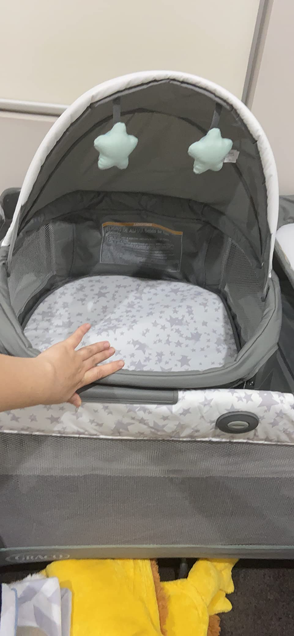 Graco Pack 'n Play Travel Dome LX Playard - Raised Travel Bassinet, UV-50 Canopy, Changer & Storage, Astin customer photo 2