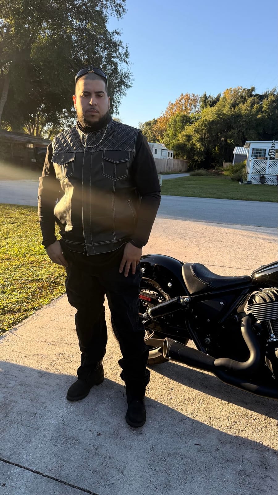 Leatherick Mens Black Motorcycle Vests - Top Grain Cow Leather SOA Club & Traditional Paisley Satin Liner Leather Biker Vests customer photo 1
