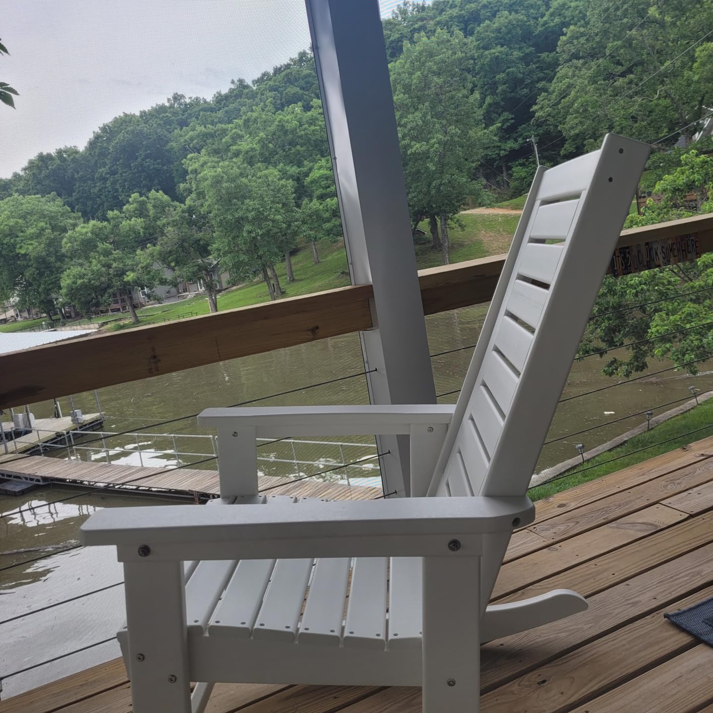GREENVINES Oversized Outdoor Rocking Chairs Set of 2, HDPE Rocker, Black customer photo 1