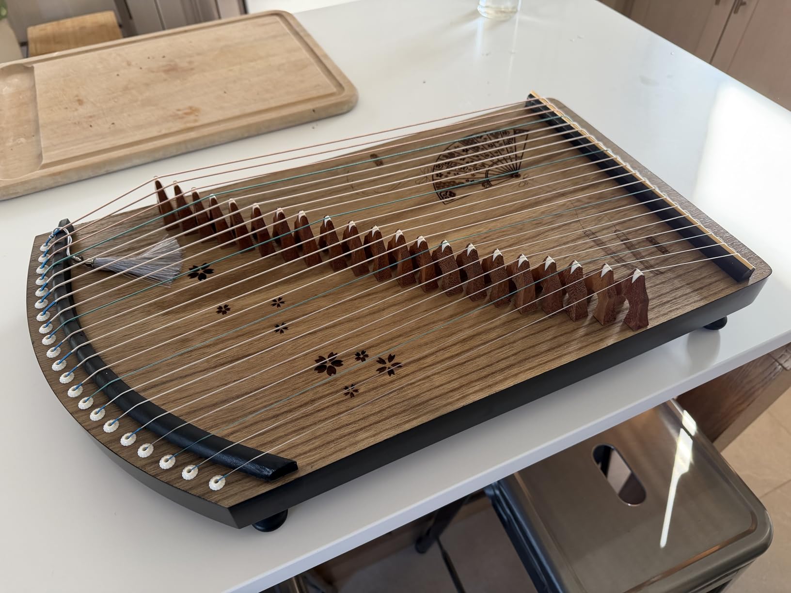 Guzheng Finger Trainer with Full Accessories/Guzheng Code/Backpack, Suitable for Professional/Adult/Beginner/Children 21 Strings (A, strings on bridges) customer photo 1