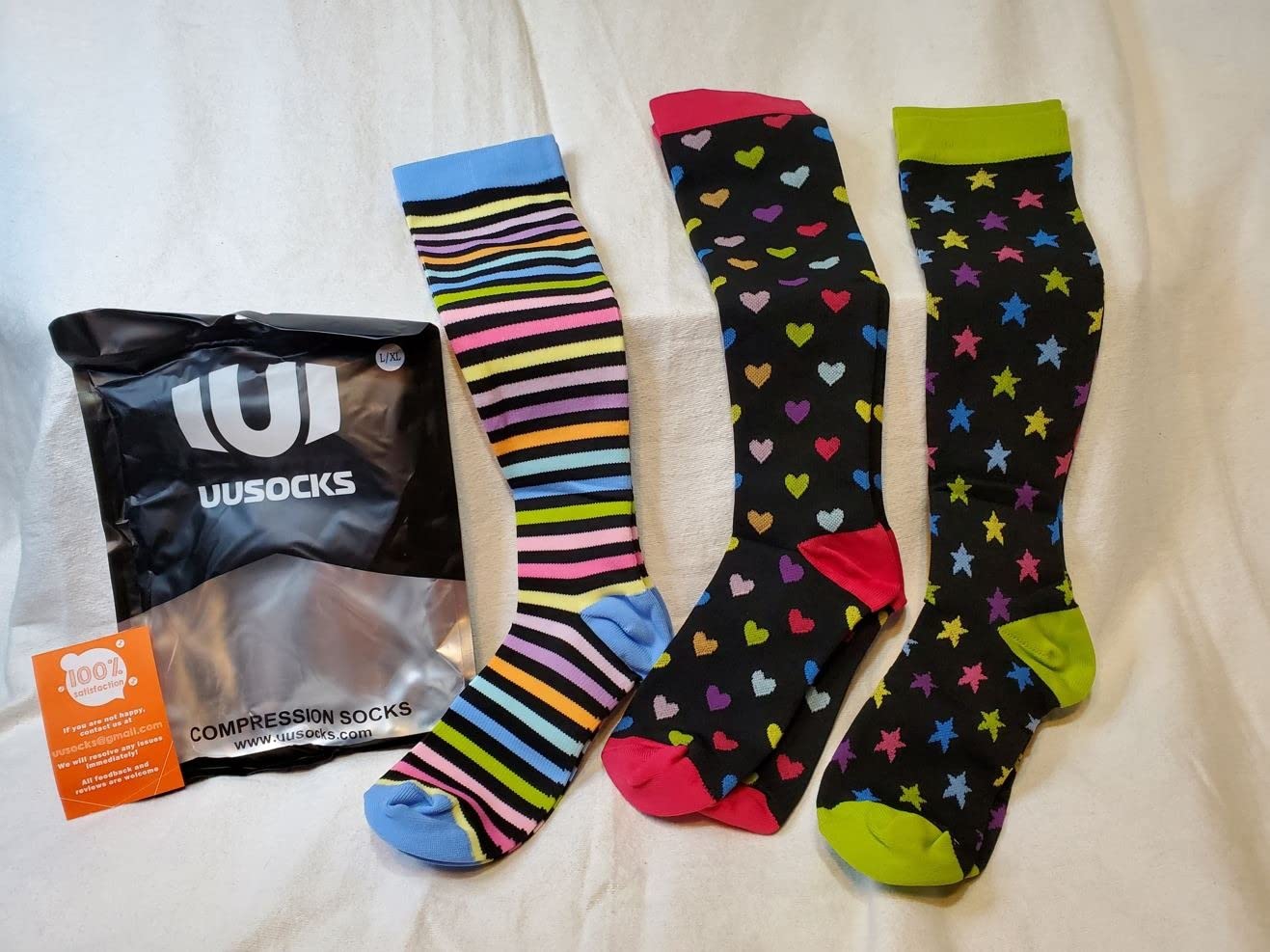 Compression Socks for Women and Men, 20-30 mmHg, Knee High, 3 Pairs customer photo 1