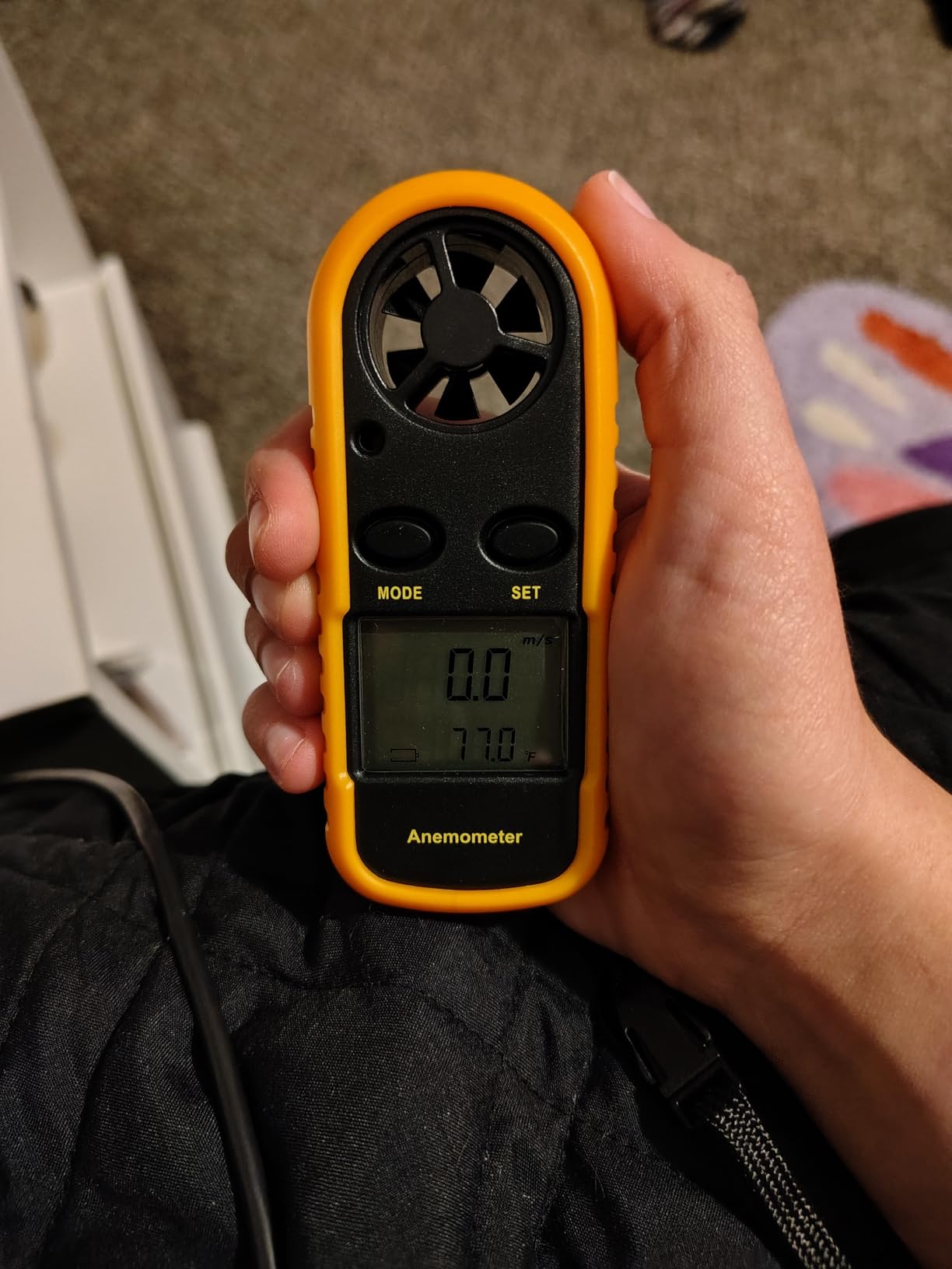 Clatoon Anemometer Handheld, Light Weight Digital Wind Speed Meter, Wind Speed Temperature Gauge with Digital LCD Display for Kite Flying, Meteorology, Fishing, Surfing customer photo 1