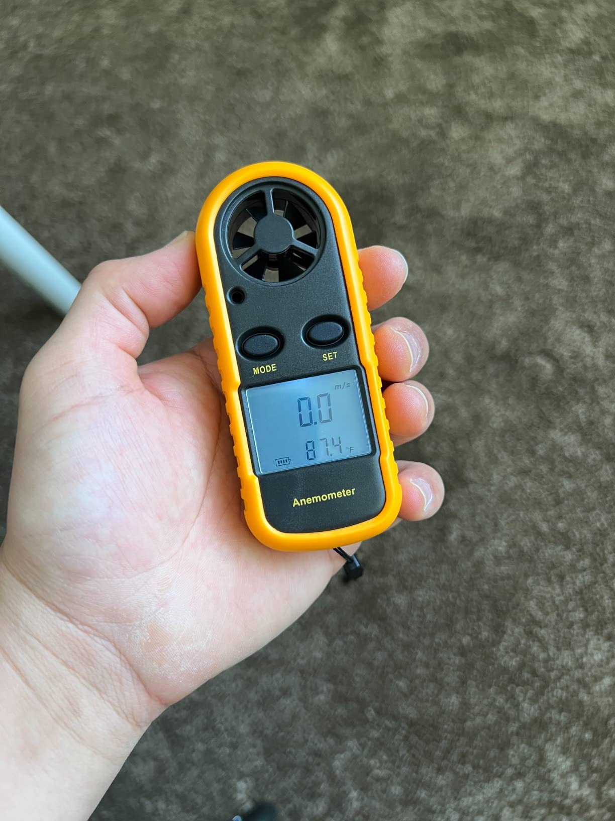 Clatoon Anemometer Handheld, Light Weight Digital Wind Speed Meter, Wind Speed Temperature Gauge with Digital LCD Display for Kite Flying, Meteorology, Fishing, Surfing customer photo 2