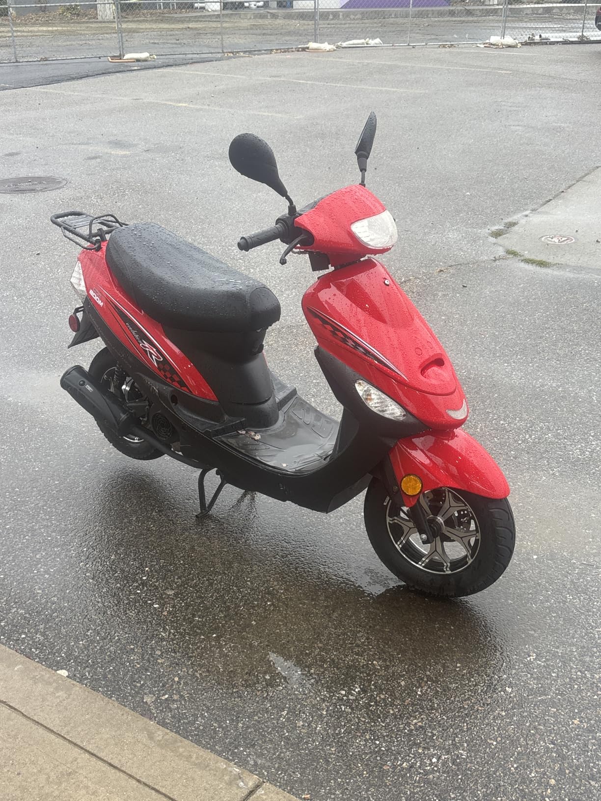 HHH 49cc/50cc Scooter Gas Street Scooter Moped for Youth and Adult with Rear Storage Trunk (Black) customer photo 1