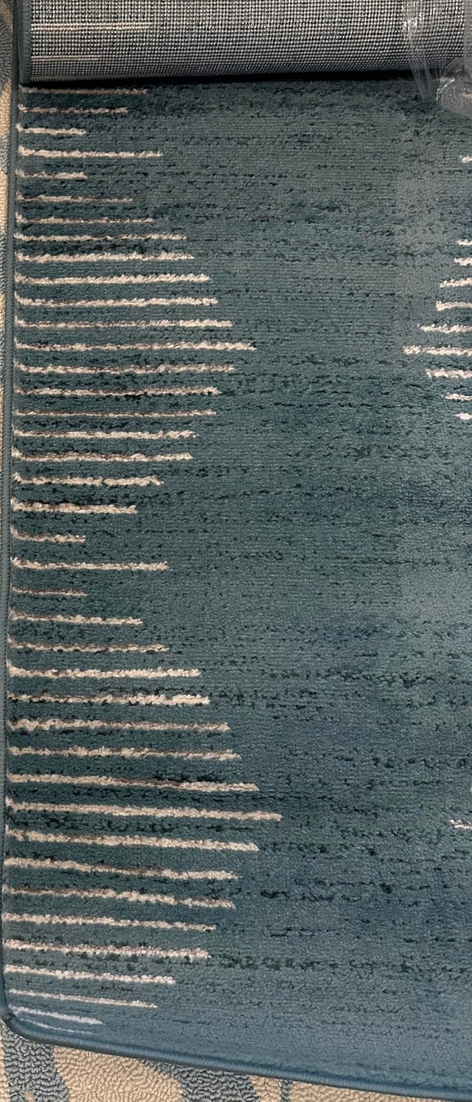 Rugshop Bohemian Stripe Stain Resistant Large Area Rug Black 7'10