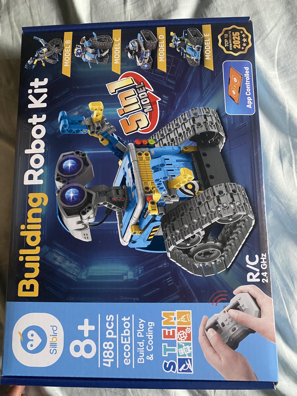Sillbird STEM Robot Building Kit with Remote Control Gifts for Boys 8-13 | Coding Robotic Set, Educational Birthday Gifts, App-Controlled, Buildable 5in1 Models, 488 Pieces customer photo 1
