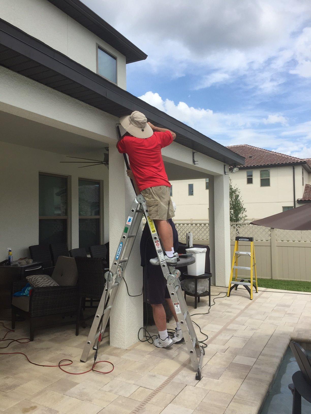 Classic Series 16'X10' Electric Retractable Awning, 100% Acrylic UV+ Sun Shade Canopy, Light Taupe (Solid), EA1610-A013H customer photo 1