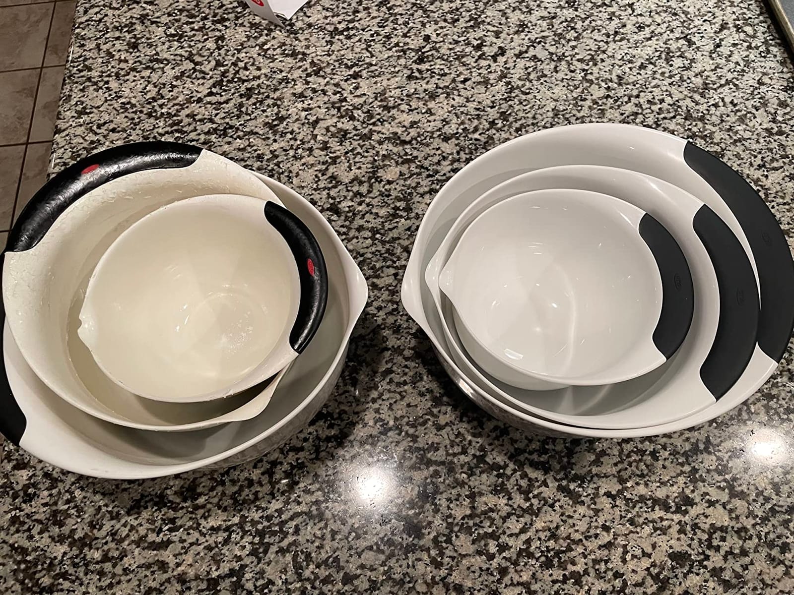 OXO Good Grips 3-Piece Plastic Mixing Bowl Set - Cadet Blue, Tower Gray, Jade, Small, Medium, Large customer photo 2