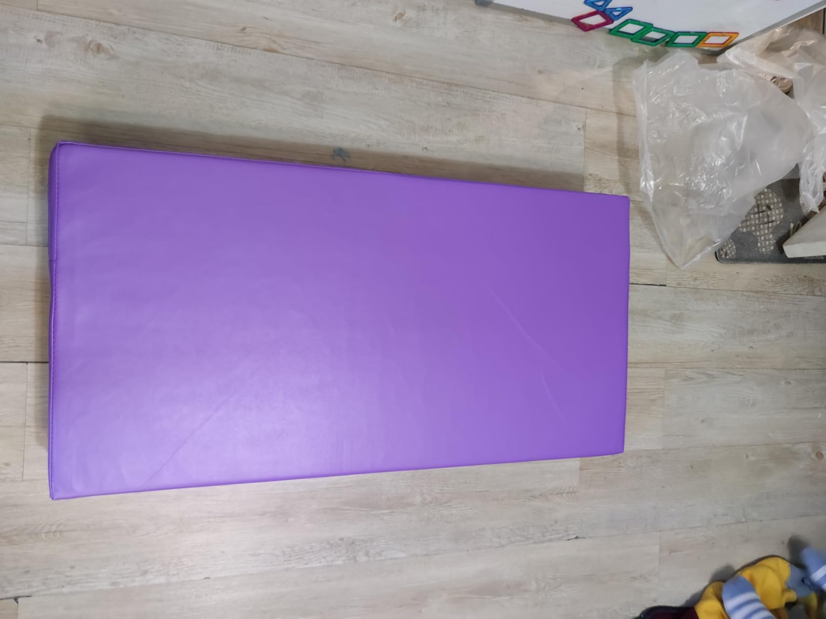 ZENOVA Gymnastics Mat 6'x3'x2''/4'x8'x2'' Exercise Mat Gym Mat for Home Aerobics Workout Foldable Tumbling Mat Children Gifts customer photo 2