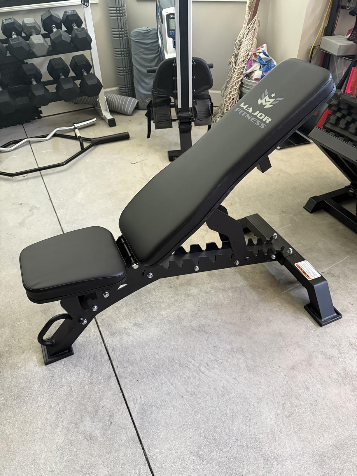 MAJOR FITNESS Weight Bench - 1300LBS Weight Capacity and 36 Adjustable Positions Strength Training Bench for Garage and Home Gym Workouts customer photo 1