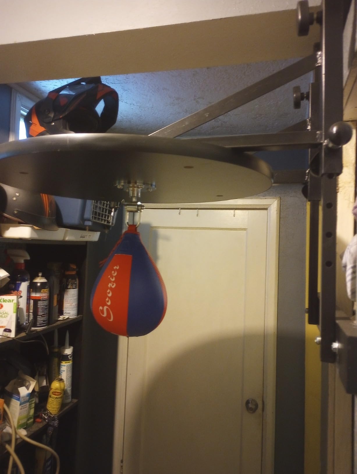 Soozier Adjustable Speed Bag Platform, Wall Mounted Speed Bags for Boxing, with 360-Degree Swivel and 10'' Speedbag customer photo 2