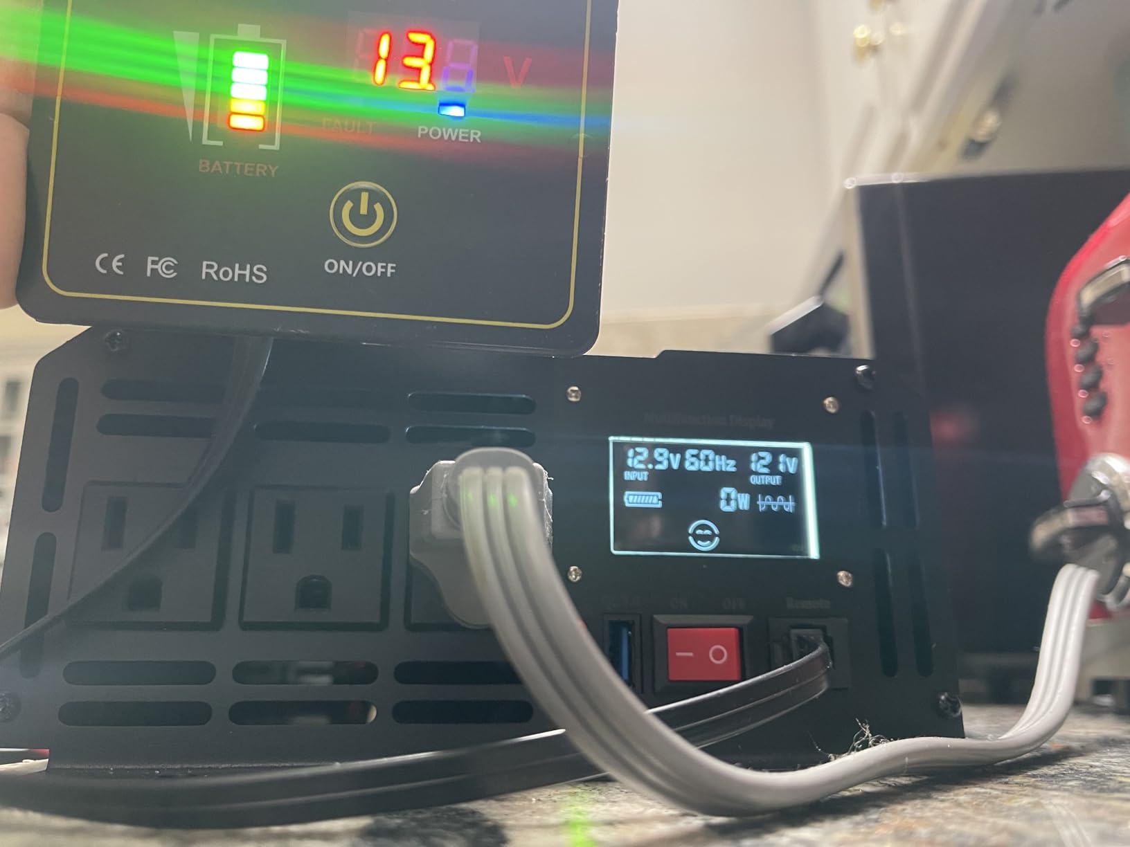 VEVOR Pure Sine Wave Inverter, 5000 Watt, Power Inverter, DC 12V to AC 120V Car Inverter, with LCD Display, USB Port and Remote Controller, Power Converter for Car RV Truck Solar System Travel Camping customer photo 1