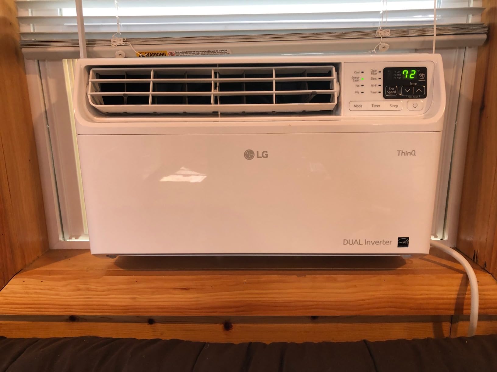LG 10000 BTU Window Air Conditioners [2023 New] Dual Inverter Remote WiFi Enabled App Ultra-Quiet Washable Filter Cools 450 Sq.Ft AC Unit air conditioner Easy Install White LW1022FVSM customer photo 1