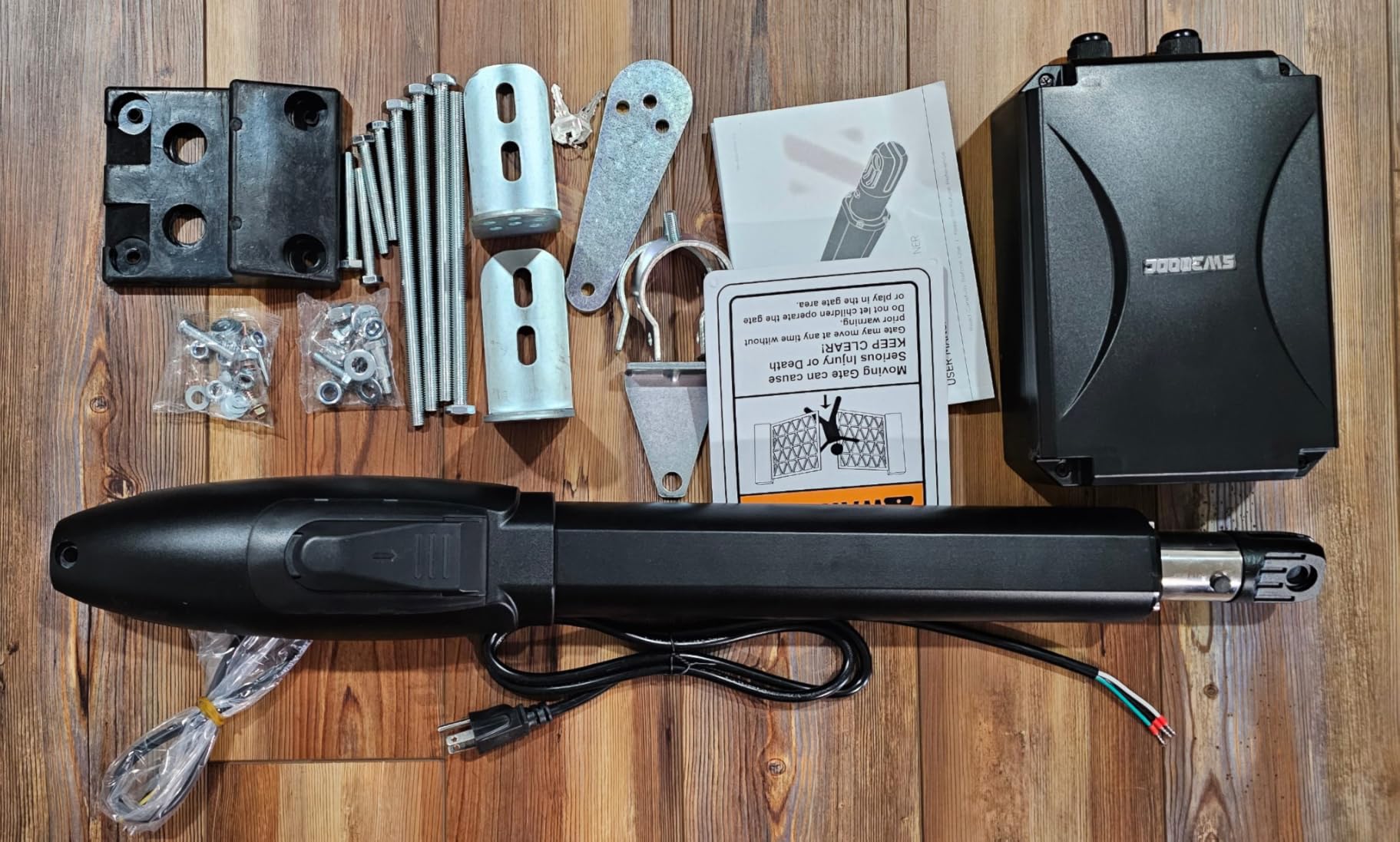 CO-Z Automatic Swing Gate Opener Kit, Electric Gate Opener for Doors up to 660lb 18ft, Driveway Home Garden Gate Opening System customer photo 1
