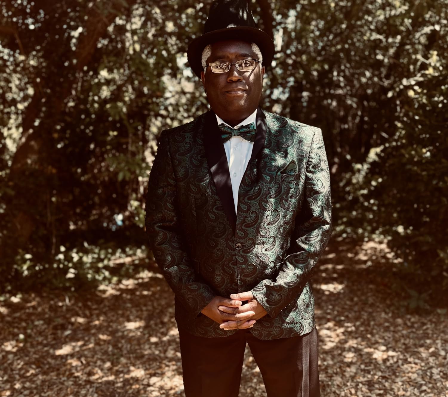 Mens Floral Tuxedo Jacket Paisley Shawl Lapel Suit Blazer Jacket for Dinner,Prom,Wedding customer photo 2