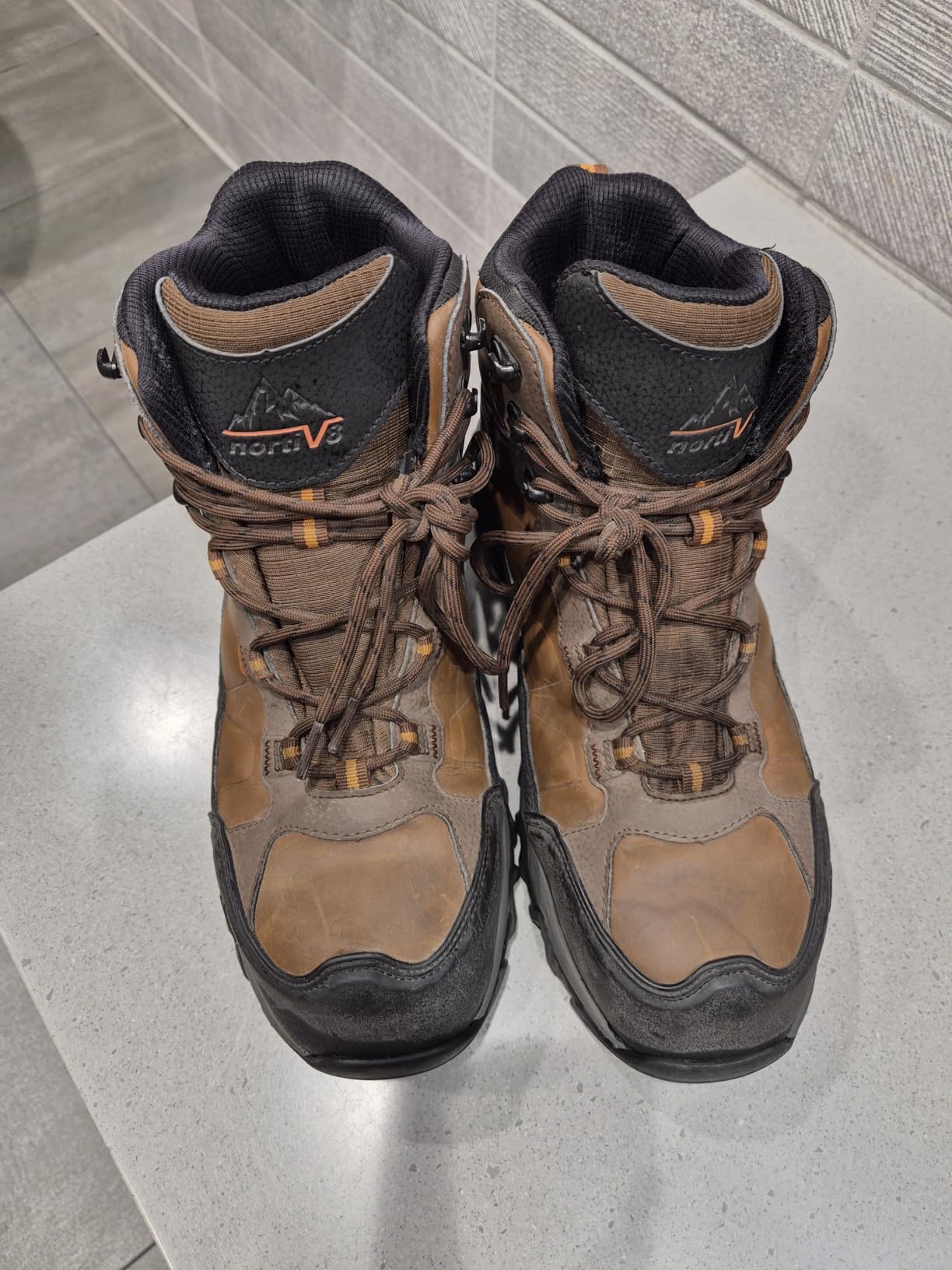 NORTIV 8 Men's Waterproof Steel Toe Work Boots customer photo 1