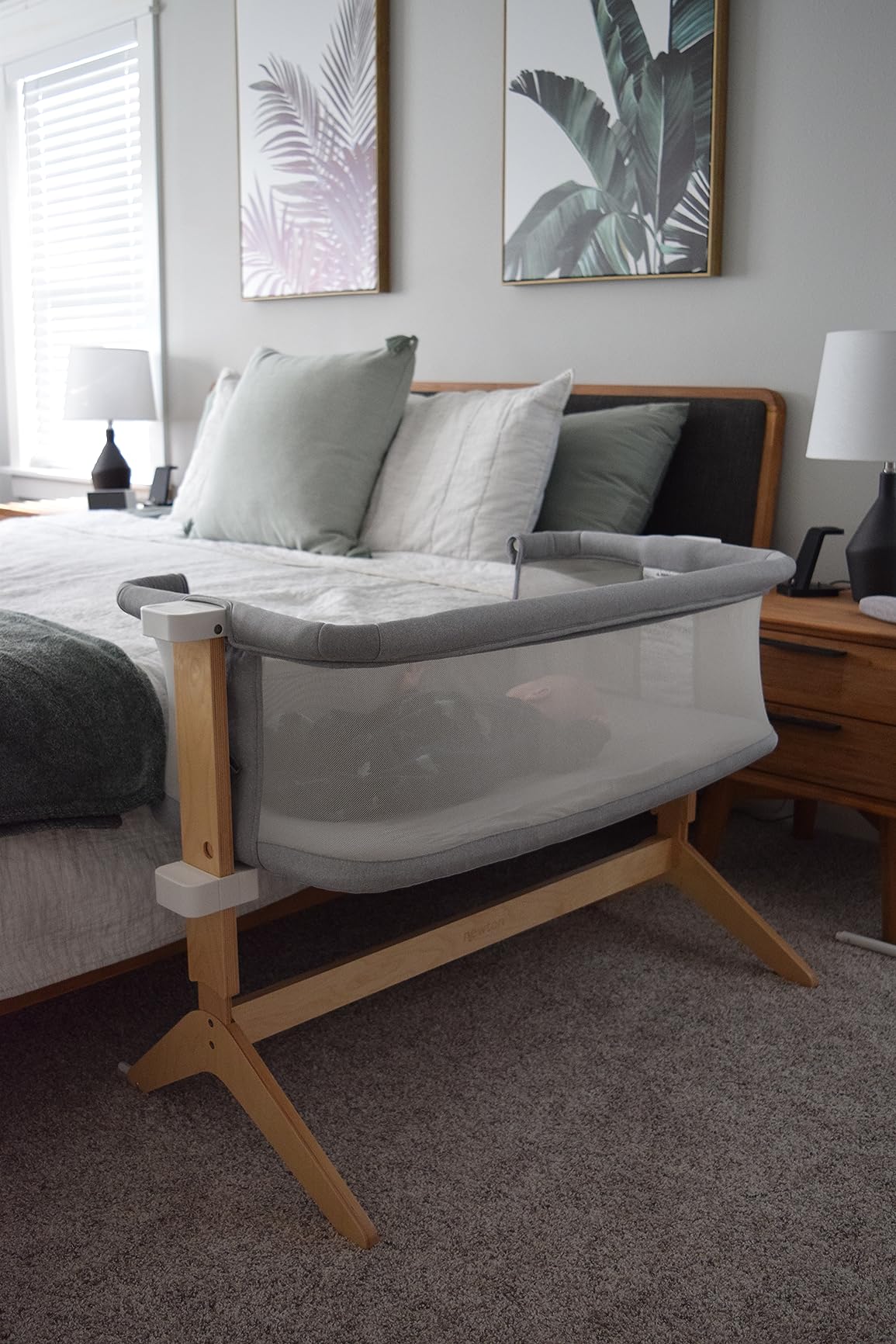 Newton Baby Bassinet & Bedside Sleeper, Breathable, Washable, Grey customer photo 1