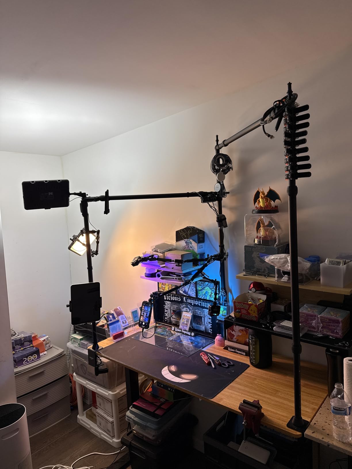 NEEWER Overhead Camera Mount Rig for Top Down Shots, Heavy Duty Steel Tabletop Mount Stand Multi Device Platform for Flat Lay Photography customer photo 2