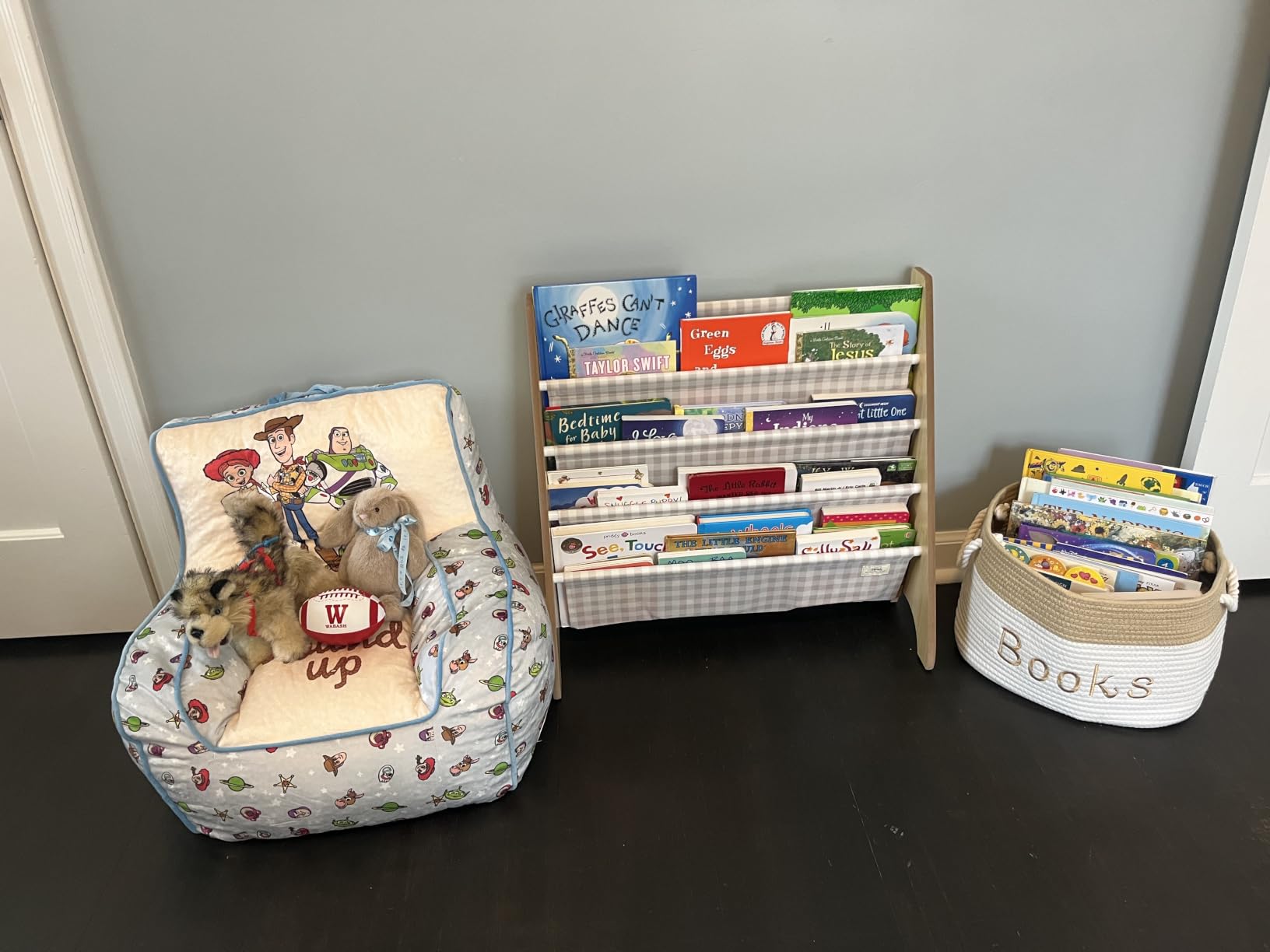 3 Sprouts Recycled Kids Bookshelf, Holds 35 Books, 4-Tier, Terrazzo Cream customer photo 1
