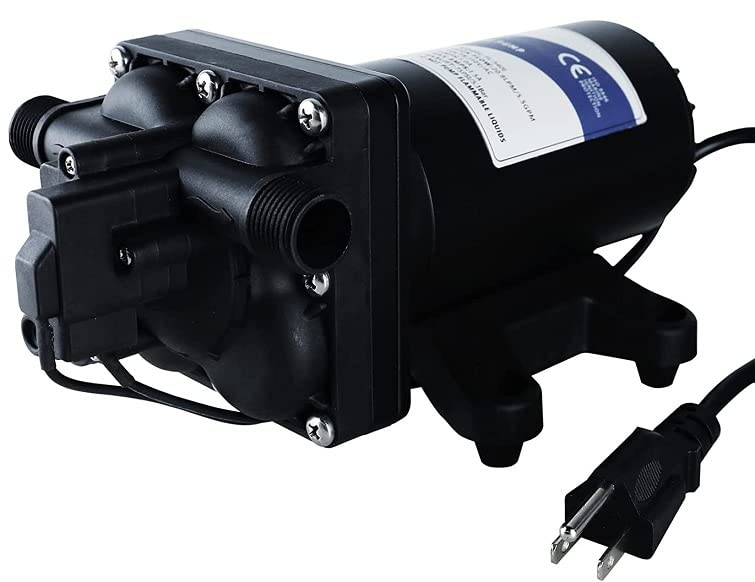 Tdrsuper Water Pressure Booster Pump, 110V AC Water Diaphragm Pump, 5.5GPM 75PSI with Power Plug, Self Priming RV Water Pump for Home Kitchen Bathroom RV Marine Yacht Garden Hose Black customer photo 2