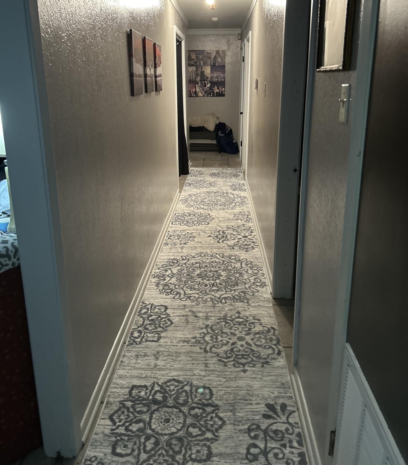 HEBE Hallway Runner Rug 2'x10', Washable Non Slip Kitchen Rug Runner | Soft Boho Bedroom Runner Rug, Vintage Distressed Low-Pile Floor Carpet Runners for Hallway, Entrance, Bathroom, Laundry customer photo 1