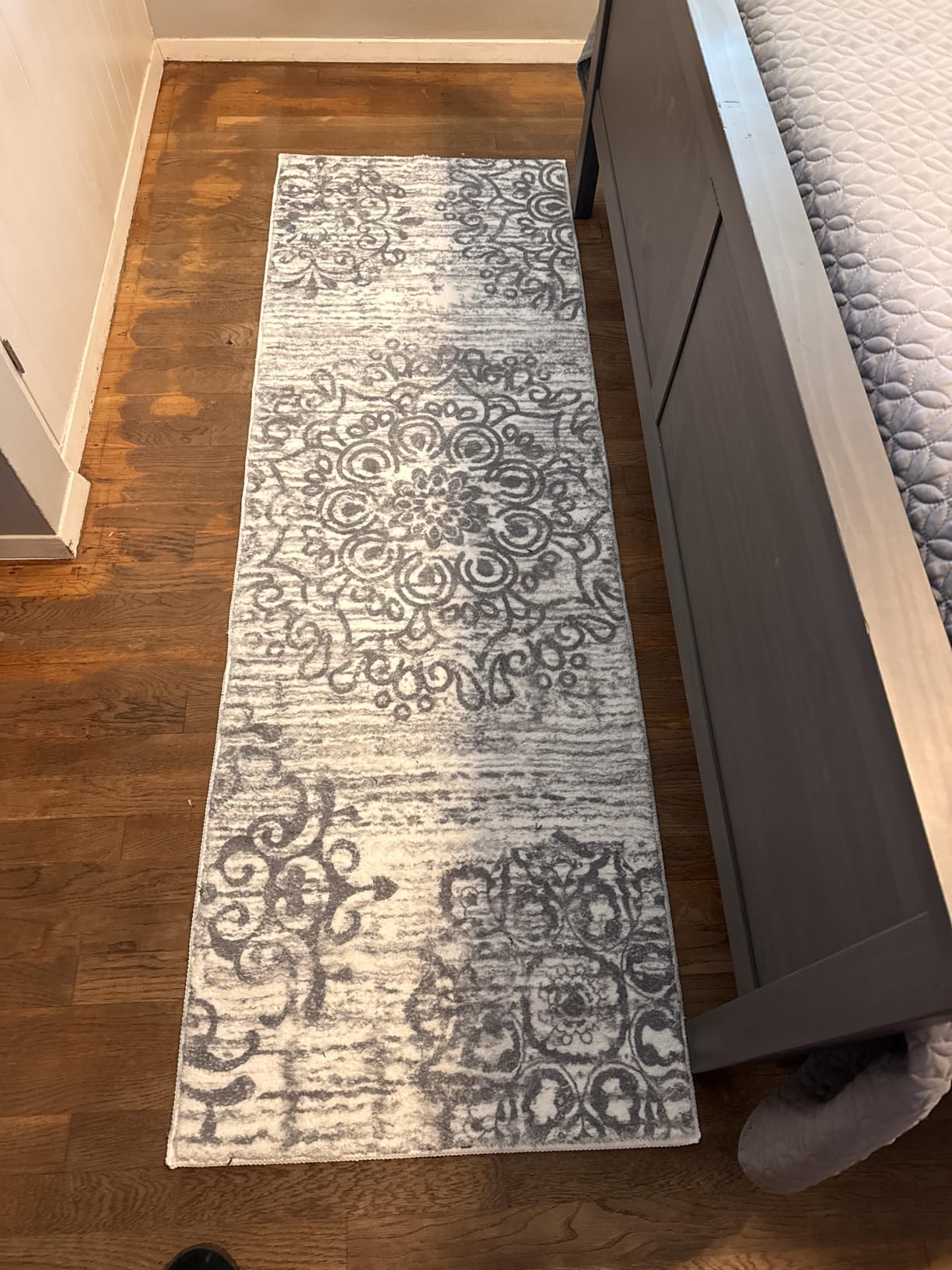 HEBE Hallway Runner Rug 2'x10', Washable Non Slip Kitchen Rug Runner | Soft Boho Bedroom Runner Rug, Vintage Distressed Low-Pile Floor Carpet Runners for Hallway, Entrance, Bathroom, Laundry customer photo 2