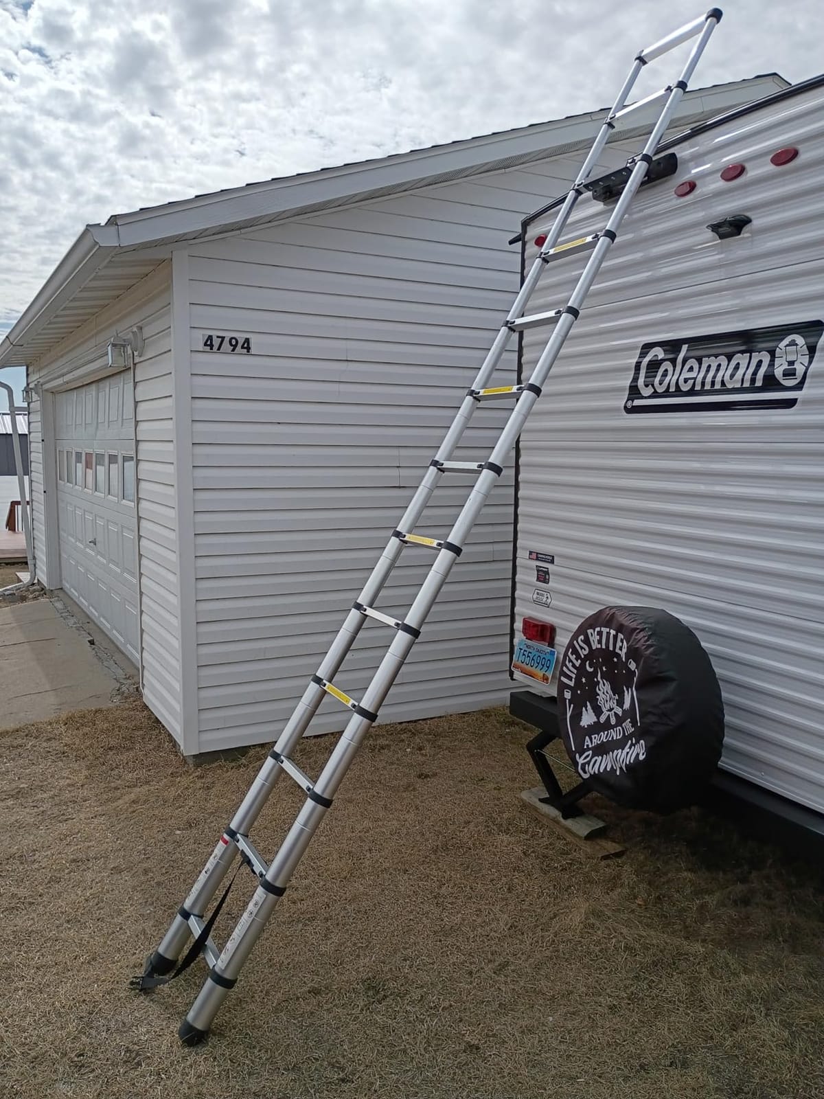 RecPro RV Telescoping Ladder 12.5ft Compatible with Lippert On-The-Go Prepped Units customer photo 1