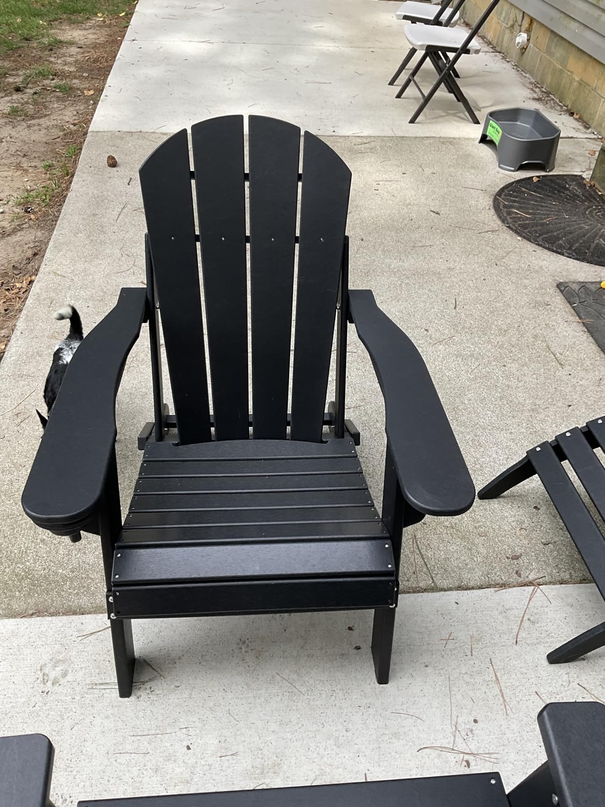 GREENVINES Folding-Adirondack-Chairs Set of 2, HDPE All Weather, Blue customer photo 1