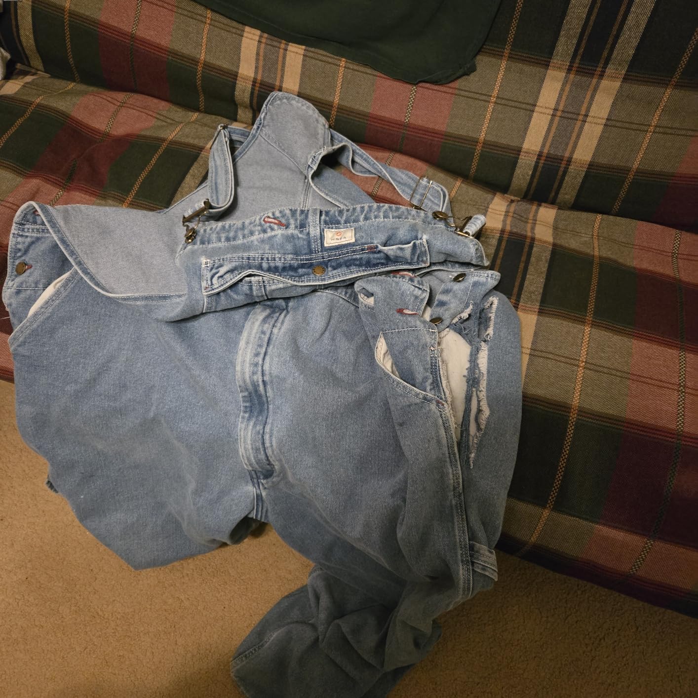 HISEA Overalls for Men Denim Bib Midweight Jean Workwear Relaxed Fit customer photo 1