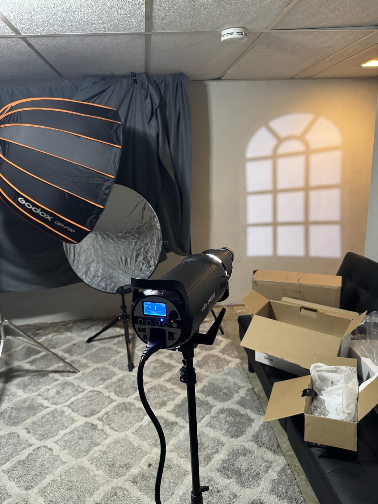 Godox SK400II-V 400Ws Photo Studio Strobe Monolight with Bowens Mount & LED | GN65, 0.1-1.5s Recycle Time, Bowens Mount, 10W LED Modeling Lamp for Studio Product Photography, Portraits Shooting, 110~120V customer photo 1