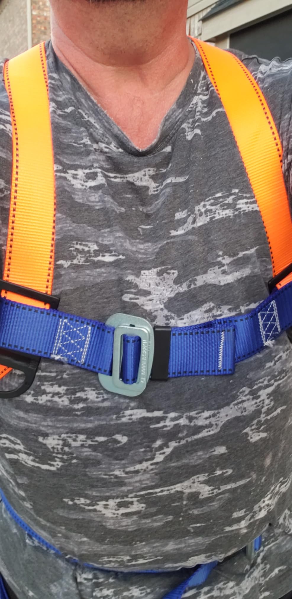TT TRSMIMA Safety Harness Fall Protection Kit: Full Body Roofing harnesses | Men Construction Harness Kit with Shock Absorbing Lanyard - Updated Paded for Roof Work customer photo 1