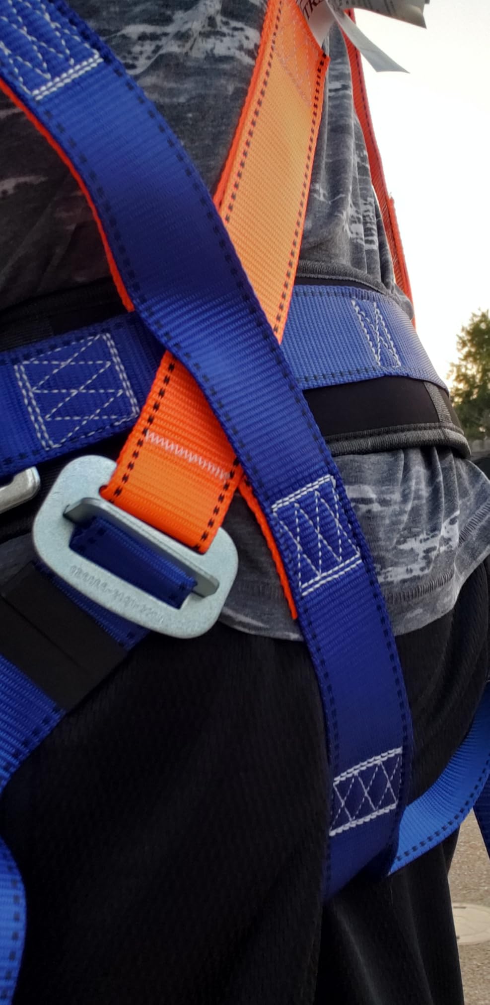TT TRSMIMA Safety Harness Fall Protection Kit: Full Body Roofing harnesses | Men Construction Harness Kit with Shock Absorbing Lanyard - Updated Paded for Roof Work customer photo 2