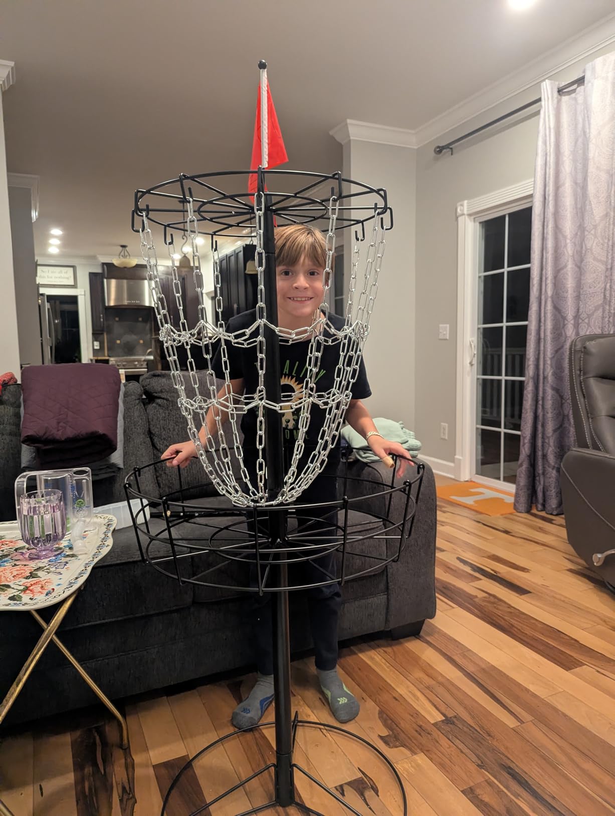 Yaheetech 12-Chain Portable Outdoor Steel Disc Golf Basket Practice Target | Sturdy steel frame sets up in minutes and moves easily, so you can sharpen your putting in the backyard, park, or campsite. customer photo 1