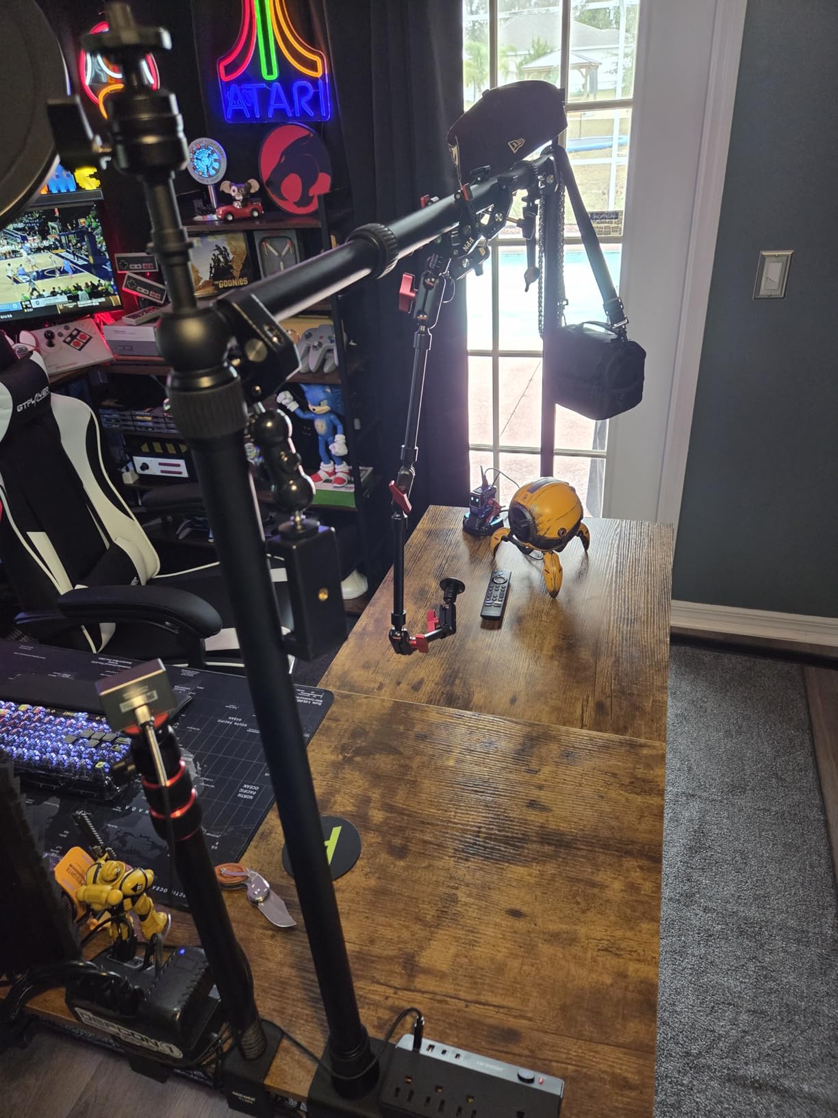 NEEWER Overhead Camera Mount Rig with 2 Ball Heads, Super Clamp/Mobile Phone Holder/Camera Desk Mount, Multi Device Mount, Platform Overhead Tripod, Adjustable Height Width, Max Load 12 kg, NK002 customer photo 2