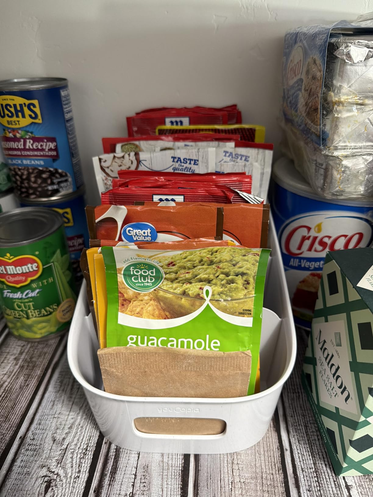 YouCopia ShelfBin Packet Organizer, 4-Tier Stairstep Raised Divided Bin, BPA-Free Storage Caddy for Kitchen Pantry and Cabinet Organization, Tea Bags, Medicine, and More customer photo 2