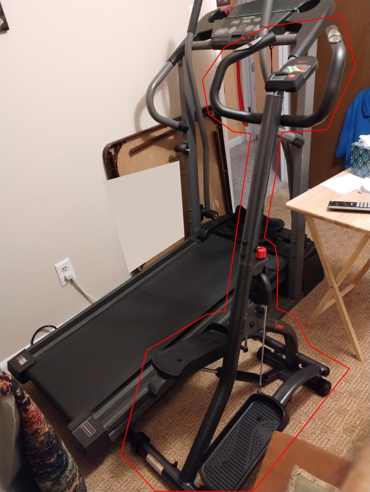 Sunny Health & Fitness Extended Stride Climbing Stair Stepper w/Handlebar | Folding Climbing Stepper, Adjustable Step Height, SunnyFit App, Hydraulic Resistance, Pulse Sensors, Device Holder customer photo 2