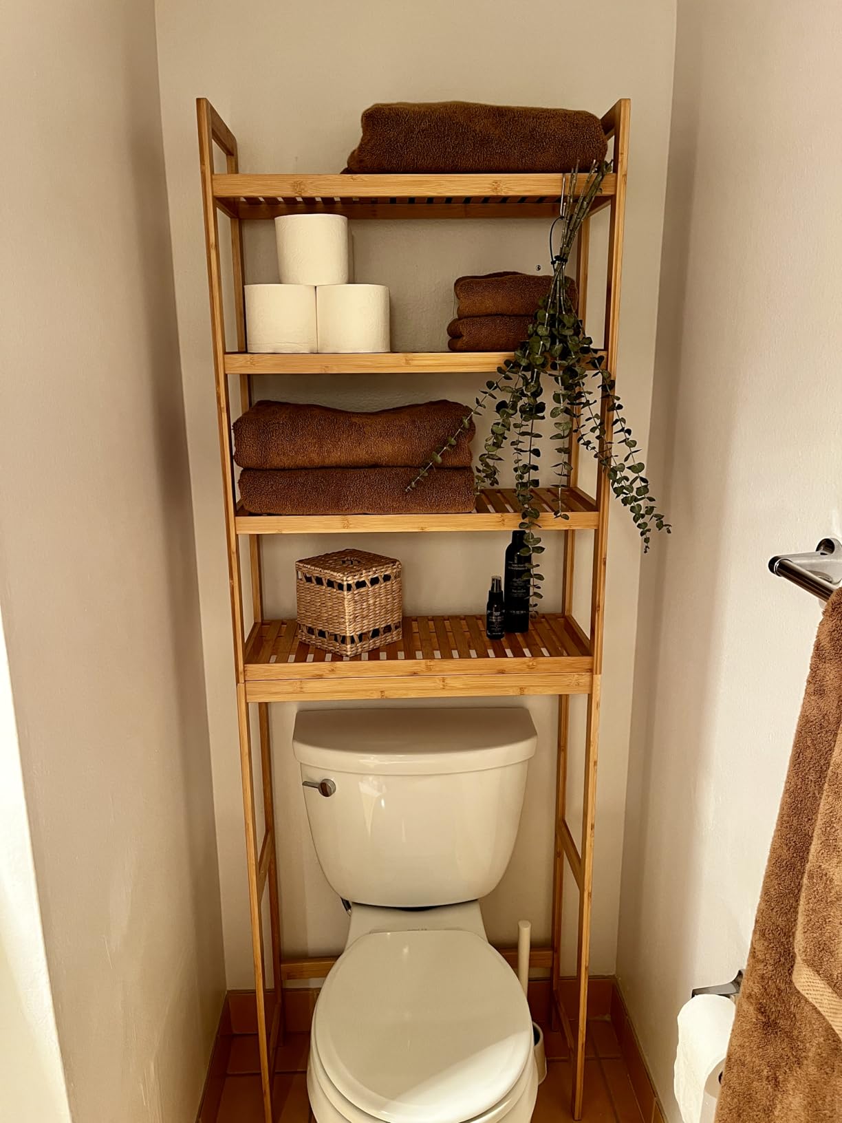 SONGMICS Over The Toilet Storage, 3-Tier Over Toilet Bathroom Organizer with Adjustable Shelf customer photo 1