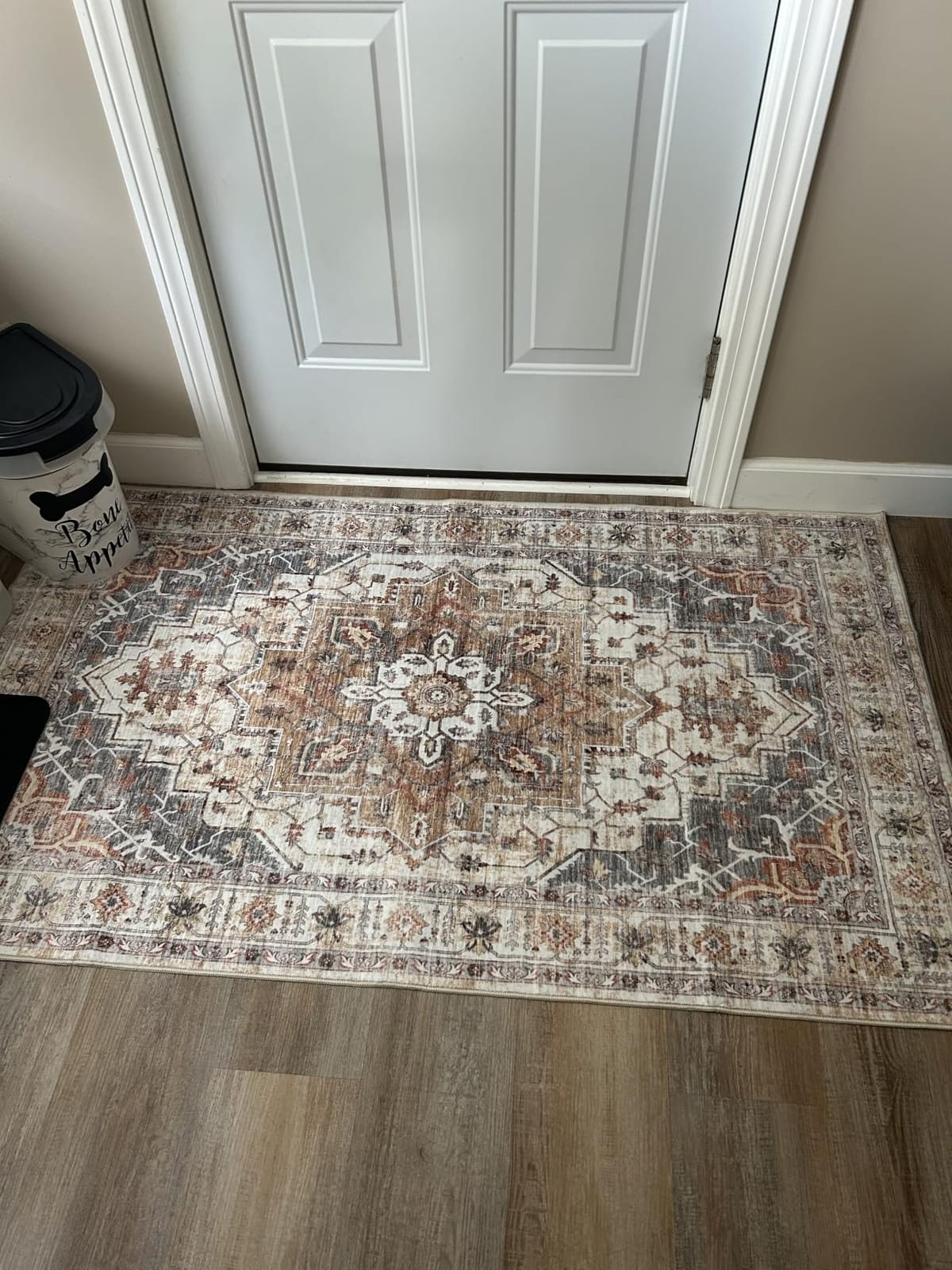 Madane Hallway Runner Rug 2x8 Washable Kitchen Rugs Non-Slip, Turmeric/Grey | Vintage Machine Washable Low-Pile Floor Carpet 8ft, Soft Ultra-Thin Throw Entry Foyer Mat for Entrance Laundry Living Room customer photo 2