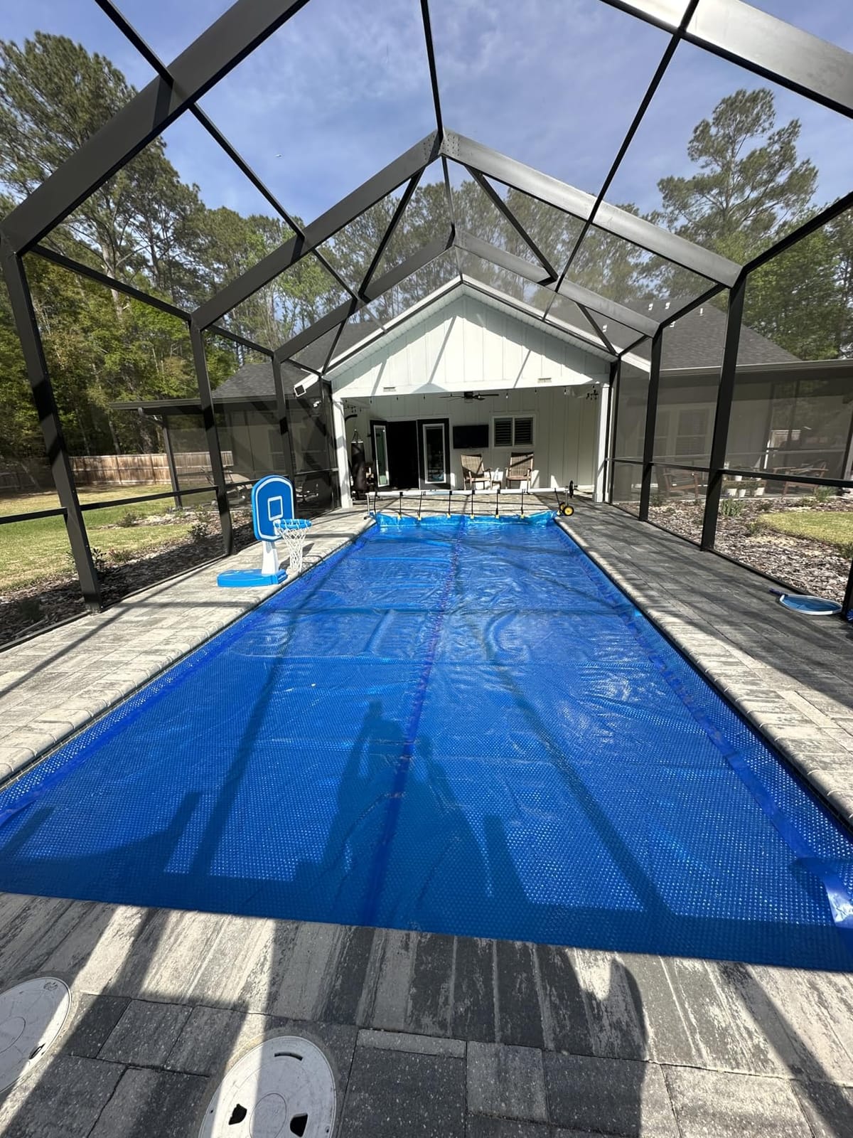 In The Swim 16' x 32' Premium Blue Rectangle Solar Pool Cover 12 Mil customer photo 2