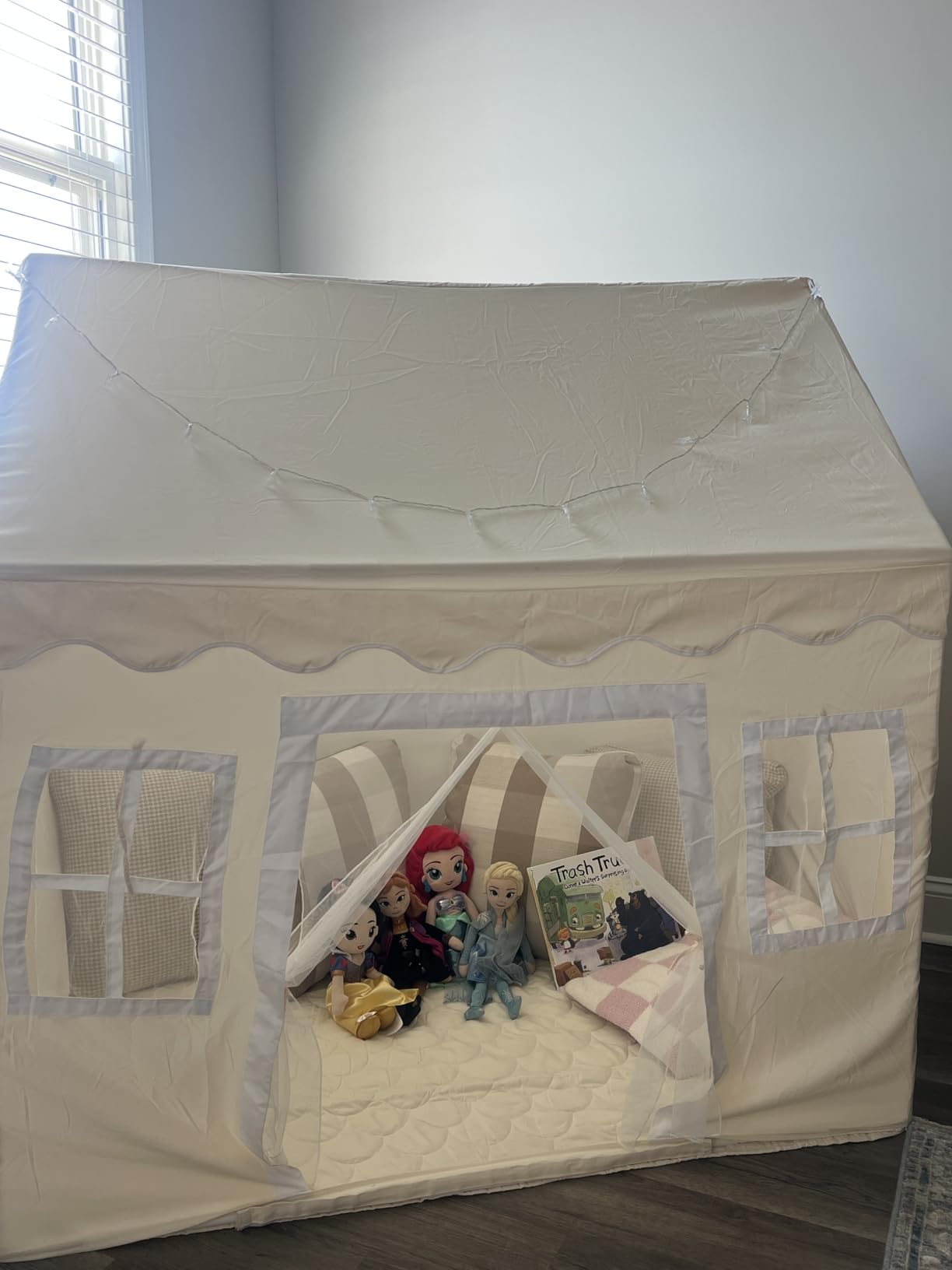 Tiny Land Kids Play Tent, Indoor Playhouse for Ages 3+, Large Reading Nook | Elegant Lace Design, Cozy Indoor Play Space, Complements Modern Playroom Décor, Ideal Gift For Girls & Boys customer photo 1
