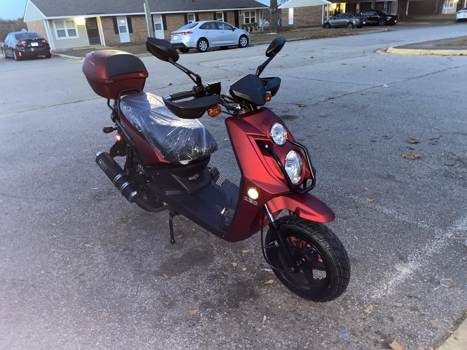 HHH Lancer 150cc Scooter Gas Moped Street Bike 150cc Motorcycle Adult and Youth 12'' Aluminum Wheels (White) (Extra Large) customer photo 1