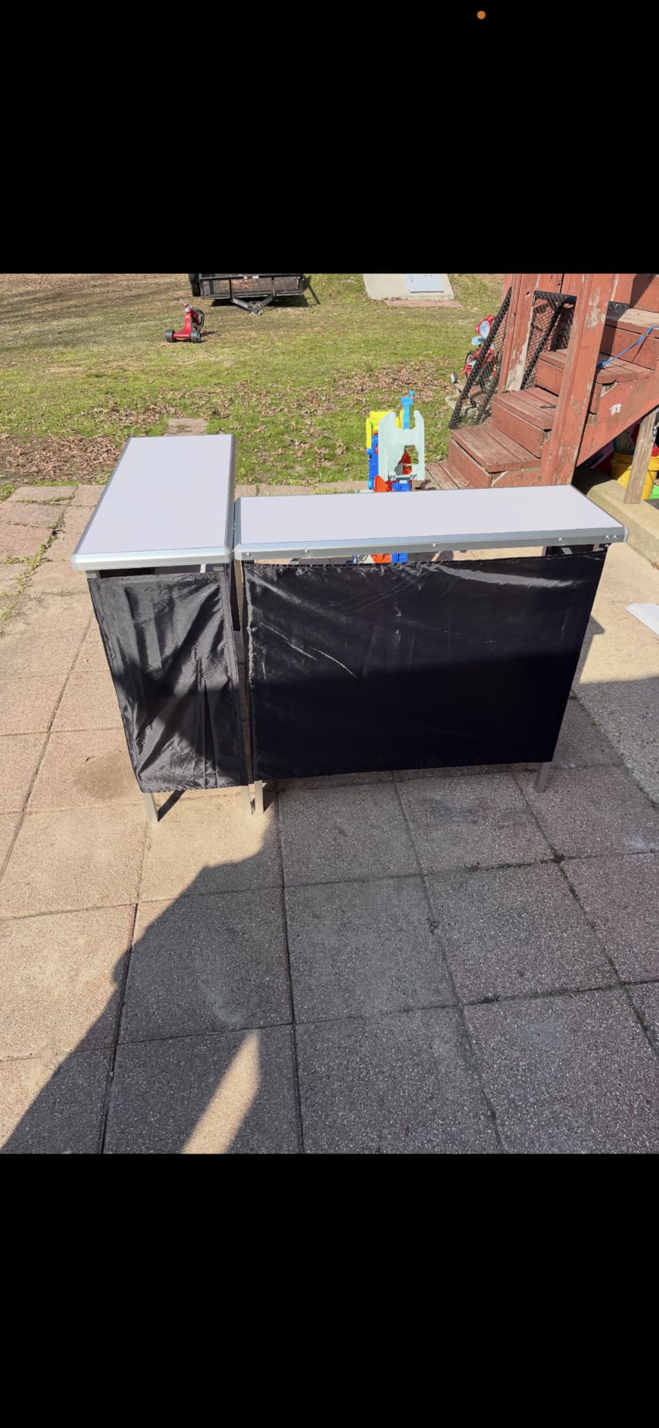 GoBar Portable Double Bar Table Set - Mobile Bartender Station for Events - Includes Carrying Case - Standard or LED customer photo 2