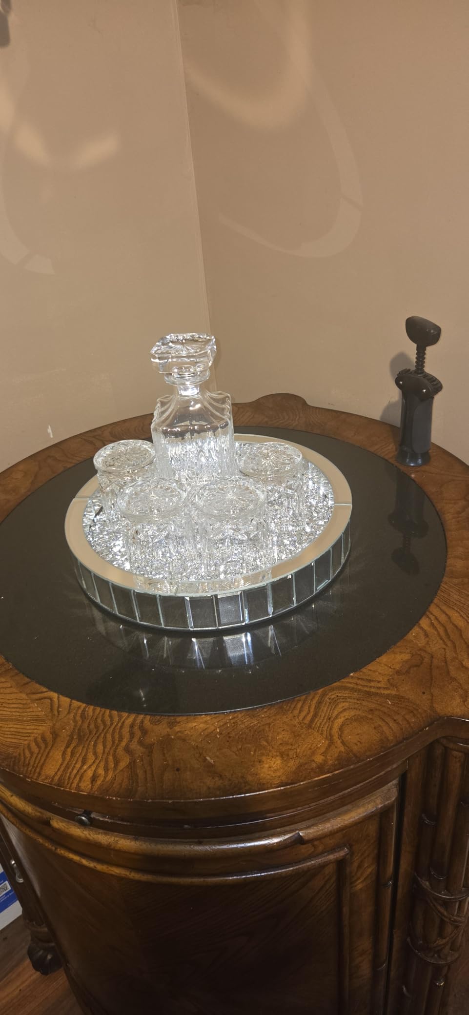 Whiskey Decanter Set for Men with 4 Drinking Glasses for Cognac, Bourbon, Rum, Scotch, Liquor Crystal Clear Decanter Sets House Warming Gifts New Home Whiskey Gifts for Men Dad Him customer photo 1