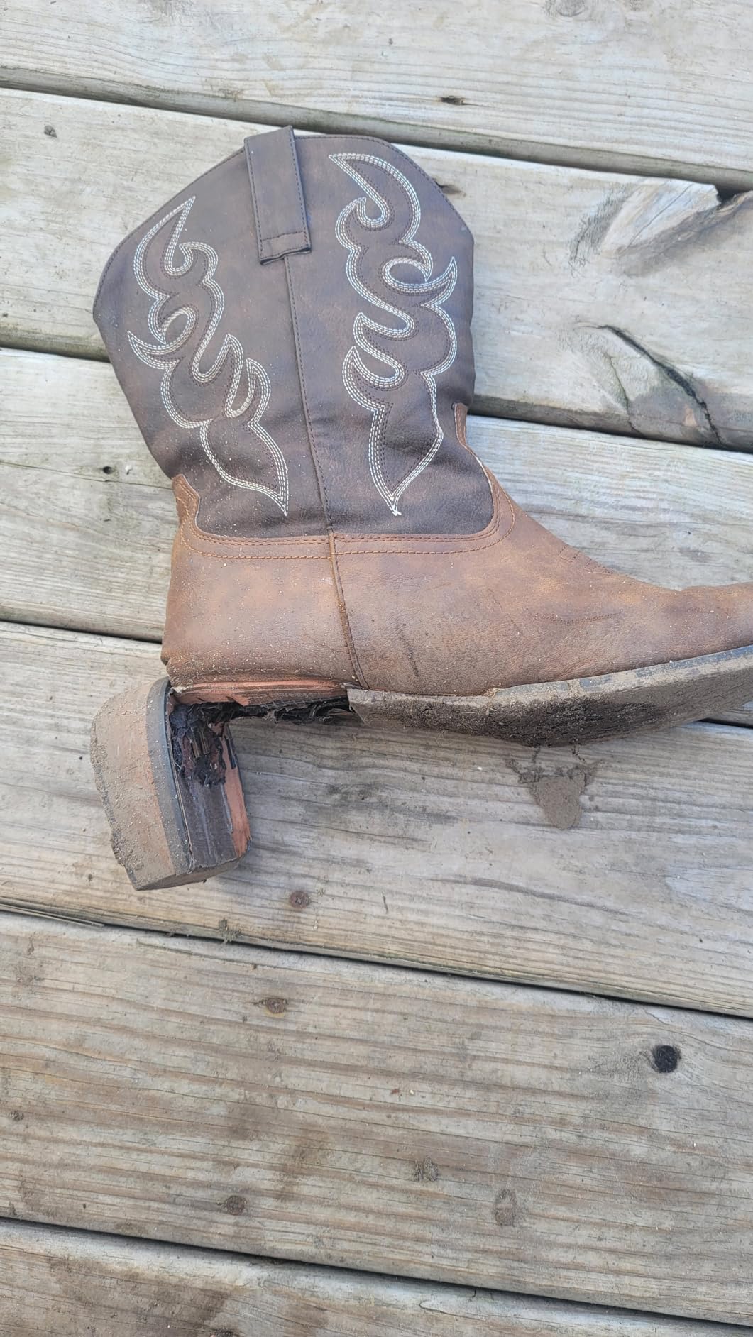 J's.o.l.e Wide Calf Cowboy Western Boots for Men, Brown customer photo 1