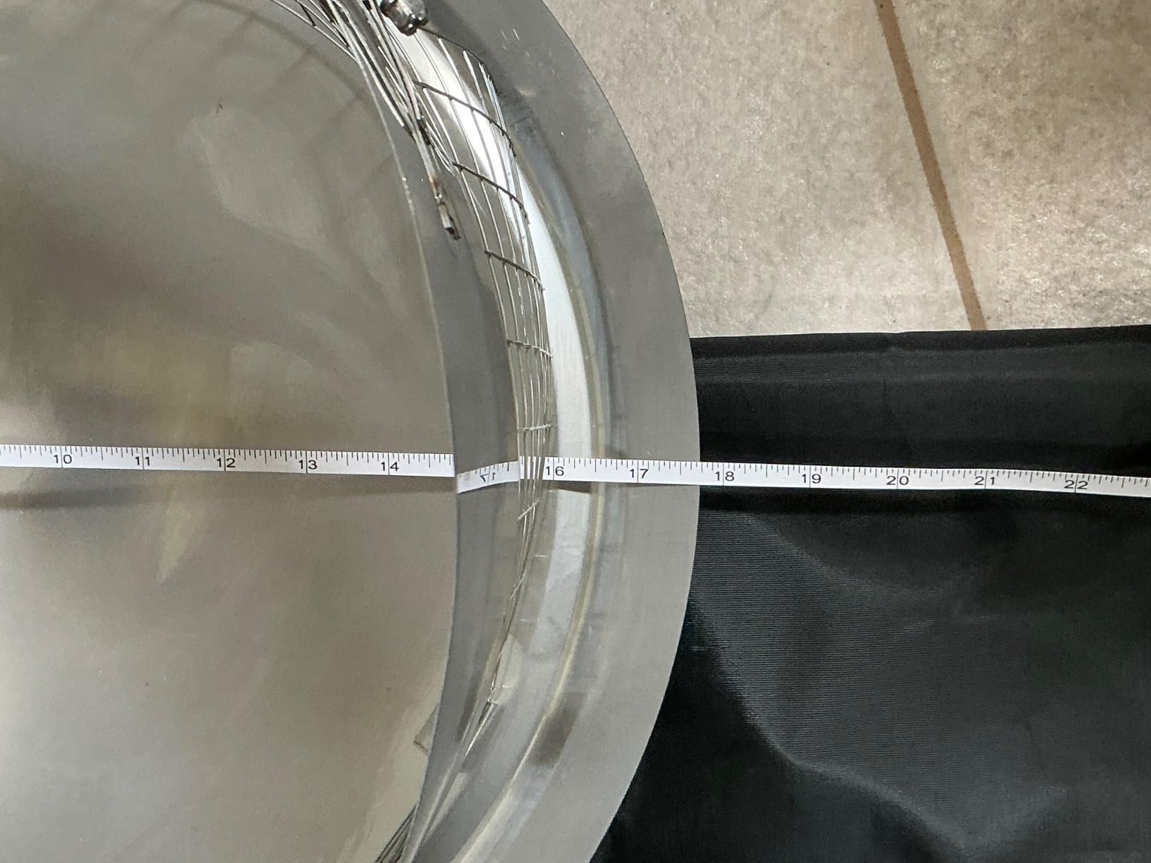 14 Inch Round Chimney Cap (no Assembly Required), 14 Inch Tapered Top Chimney Cap with Fastening Device with Screen, Stainless Steel customer photo 2