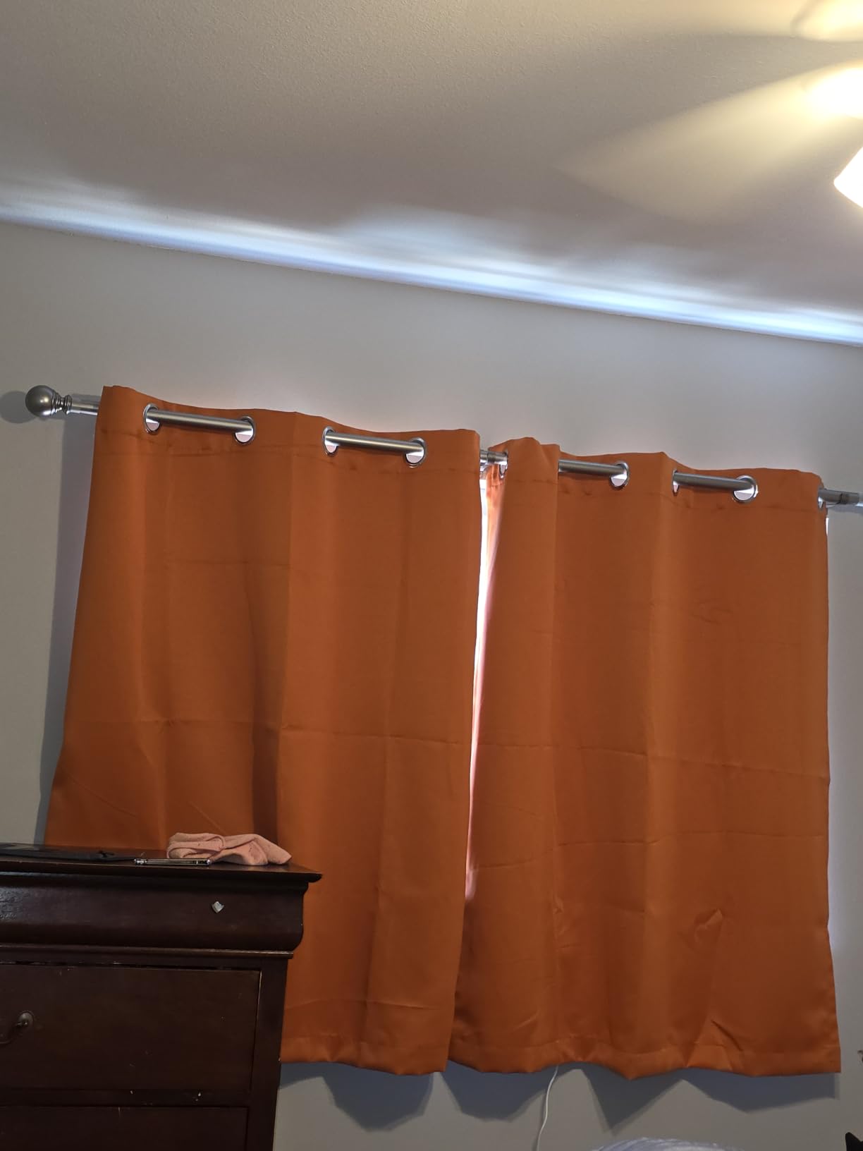 BGment Thermal Insulated 100% Blackout Curtains for Bedroom with Black Liner, Double Layer Full Room Darkening Noise Reducing Grommet Curtain (42 x 63 Inch, Cashmere, 2 Panels) customer photo 1