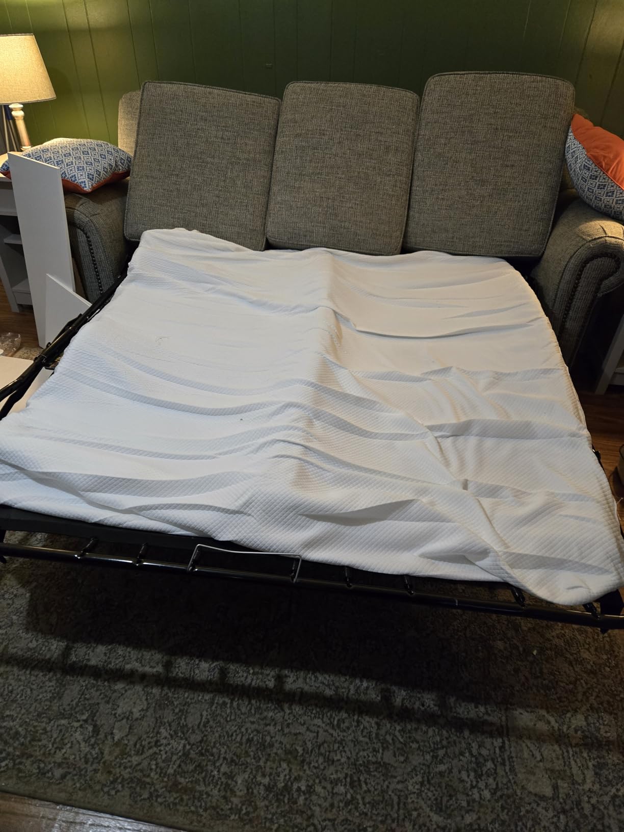 4.5 Inch Cold Gel Memory Foam Mattress Replacement for Sleeper Sofa and Couch Beds - Queen Size CertiPUR-US Certified (Sofa Not Included) customer photo 2