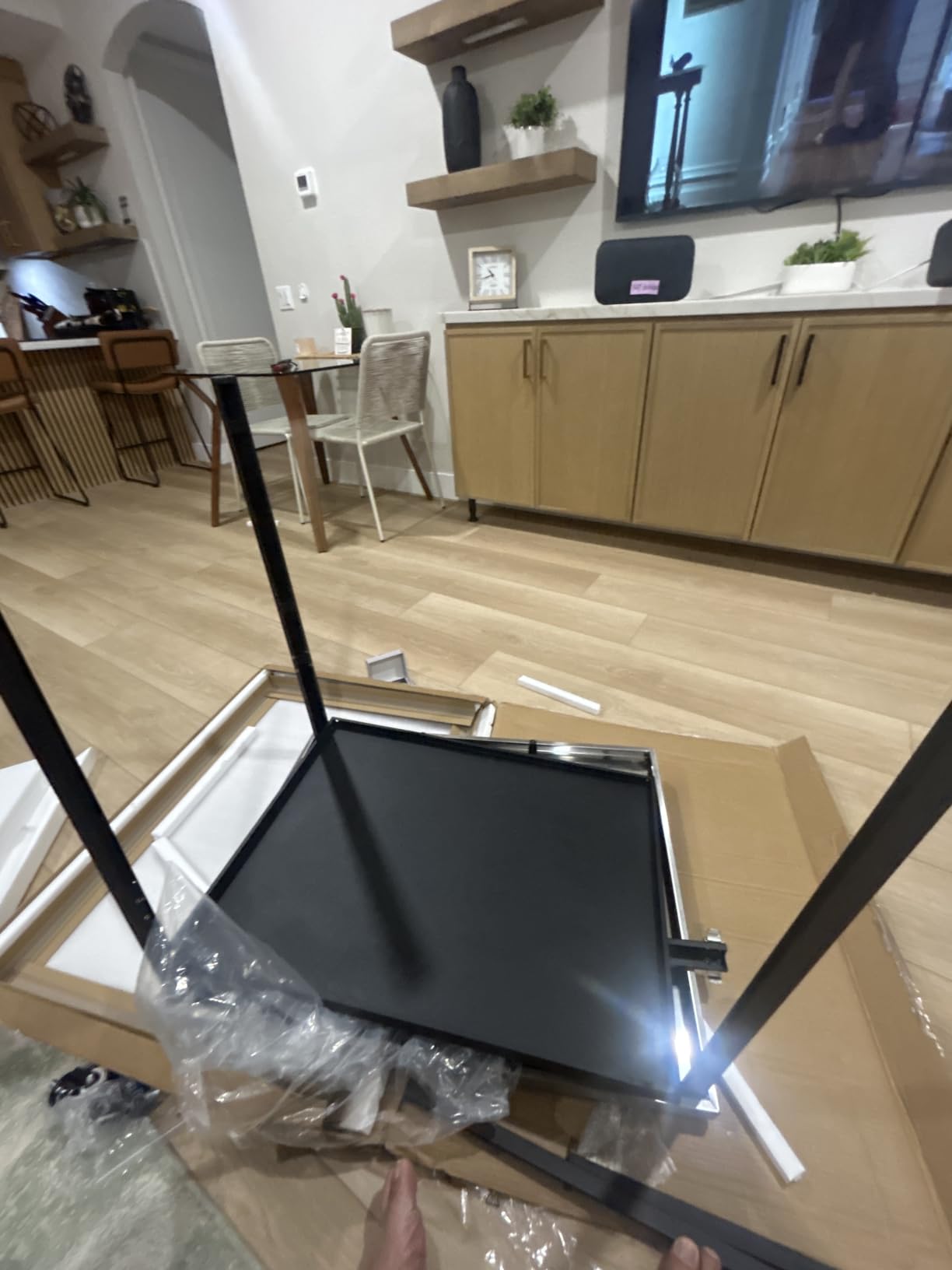 Pizza Oven Stand for Ninja Woodfire | 4 Wheels, portable prep cart for Blackstone griddle and Ooni pizza oven customer photo 2